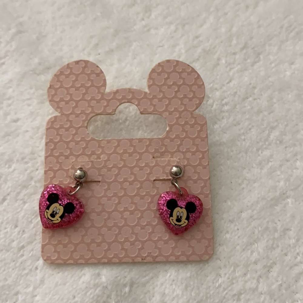 Disney heart Mickey earrings NWT
